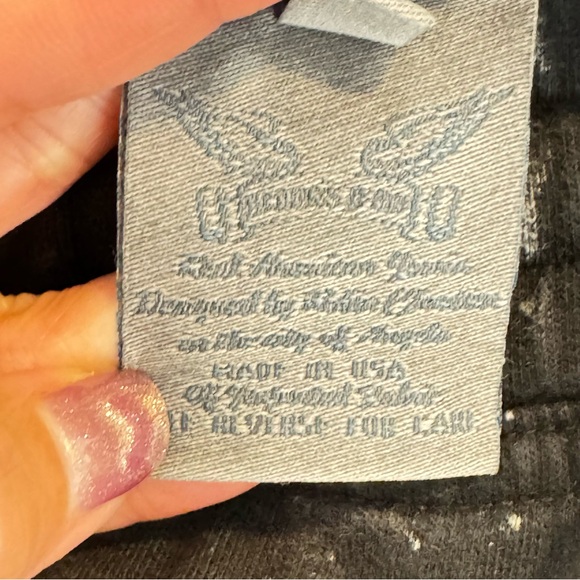 Men's Robins Jeans Sweatpants Galatic Black and White Abstract Joggers Sz S - Picture 10 of 11